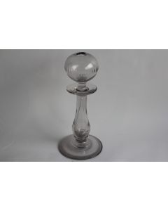Lampe à huile verre soufflé XIXe siècle