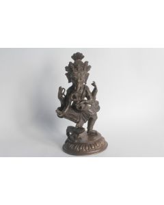 Ancien bronze Divinité Ganesh dansant Népal