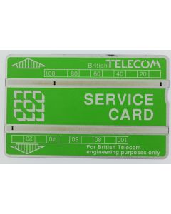 Télécarte de service Landis & Gyr Service Card 343K Royaume-Uni