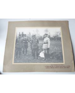 Photographie guerre General PIAZ,FAYOLLE et DUCHÊNE Chasseurs Alpins