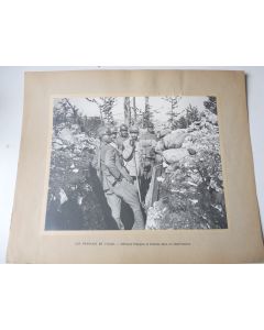 Photographie guerre 1914-18 Officiers Français et Italiens